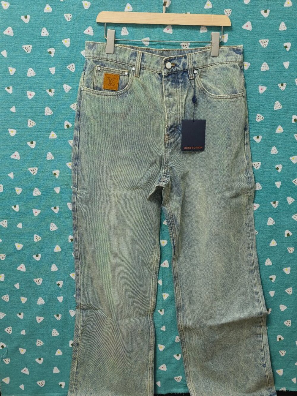 Light Wash Louis Vuitton Men’s Wide Leg Denim Jeans